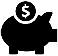 icon of a piggy bank